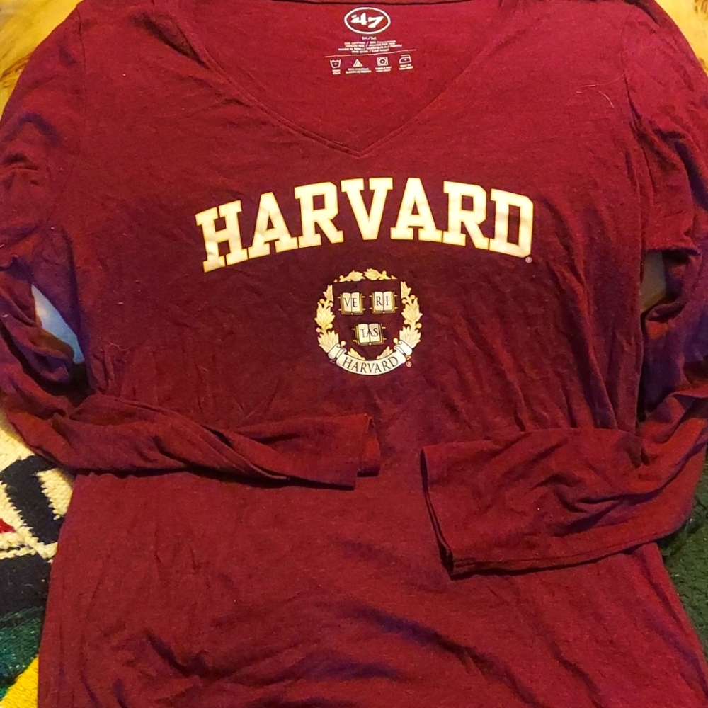 Trending.! College spell out ivy league prep. Harvard l/s v neck by 47